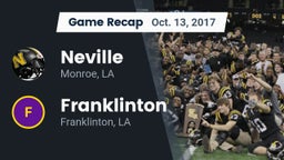 Recap: Neville  vs. Franklinton  2017