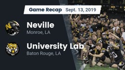 Recap: Neville  vs. University Lab  2019