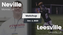 Matchup: Neville  vs. Leesville  2020
