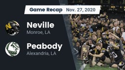 Recap: Neville  vs. Peabody  2020