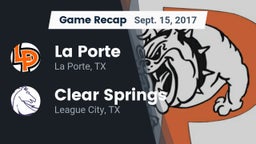 Recap: La Porte  vs. Clear Springs  2017