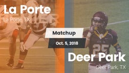 Matchup: La Porte  vs. Deer Park  2018