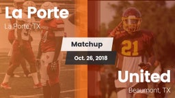 Matchup: La Porte  vs. United  2018