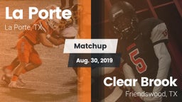 Matchup: La Porte  vs. Clear Brook  2019