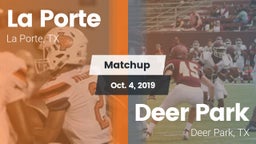Matchup: La Porte  vs. Deer Park  2019