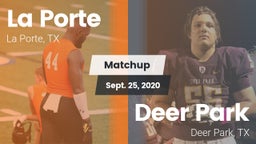 Matchup: La Porte  vs. Deer Park  2020