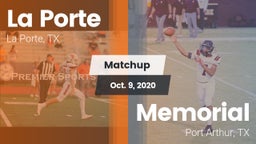 Matchup: La Porte  vs. Memorial  2020
