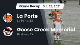 Recap: La Porte  vs. Goose Creek Memorial  2021