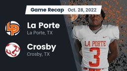 Recap: La Porte  vs. Crosby  2022