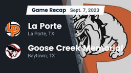 Recap: La Porte  vs. Goose Creek Memorial  2023