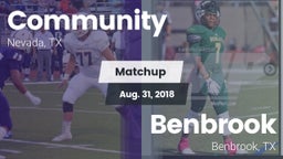 Matchup: Community High vs. Benbrook  2018