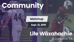 Matchup: Community High vs. Life Waxahachie  2018