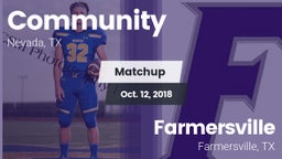 Matchup: Community High vs. Farmersville  2018