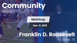 Matchup: Community High vs. Franklin D. Roosevelt  2018