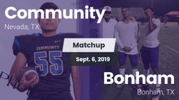Matchup: Community High vs. Bonham  2019
