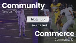 Matchup: Community High vs. Commerce  2019