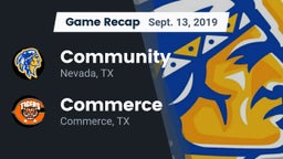 Recap: Community  vs. Commerce  2019