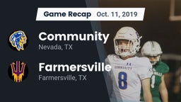 Recap: Community  vs. Farmersville  2019