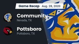 Recap: Community  vs. Pottsboro  2020