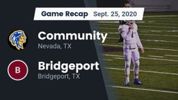 Recap: Community  vs. Bridgeport  2020