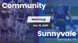 Matchup: Community High vs. Sunnyvale  2020