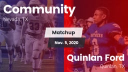 Matchup: Community High vs. Quinlan Ford  2020