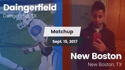 Matchup: Daingerfield High vs. New Boston  2017