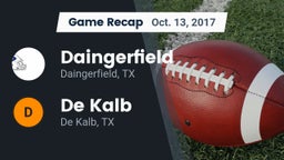 Recap: Daingerfield  vs. De Kalb  2017