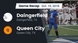 Recap: Daingerfield  vs. Queen City  2018