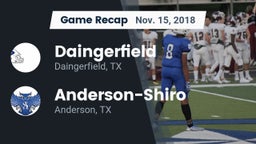 Recap: Daingerfield  vs. Anderson-Shiro  2018