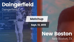 Matchup: Daingerfield High vs. New Boston  2019