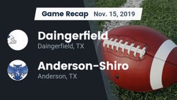 Recap: Daingerfield  vs. Anderson-Shiro  2019
