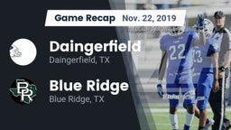 Recap: Daingerfield  vs. Blue Ridge  2019