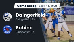 Recap: Daingerfield  vs. Sabine  2020