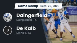 Recap: Daingerfield  vs. De Kalb  2020