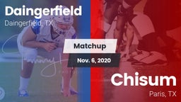 Matchup: Daingerfield High vs. Chisum 2020