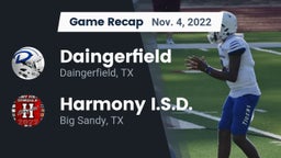 Recap: Daingerfield  vs. Harmony I.S.D. 2022