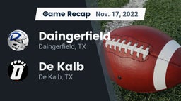 Recap: Daingerfield  vs. De Kalb  2022