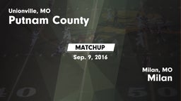 Matchup: Putnam County High vs. Milan  2016
