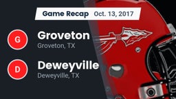Recap: Groveton  vs. Deweyville  2017