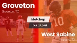 Matchup: Groveton  vs. West Sabine  2017
