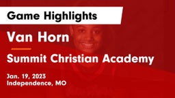 Van Horn  vs Summit Christian Academy Game Highlights - Jan. 19, 2023