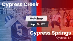 Matchup: Cypress Creek High vs. Cypress Springs  2017