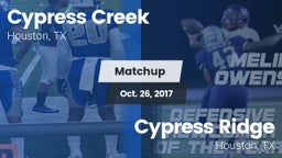 Matchup: Cypress Creek High vs. Cypress Ridge  2017