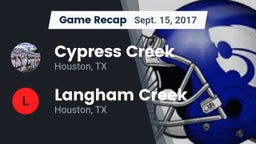 Recap: Cypress Creek  vs. Langham Creek  2017