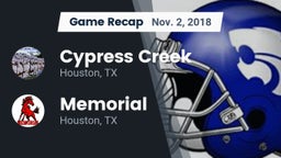 Recap: Cypress Creek  vs. Memorial  2018