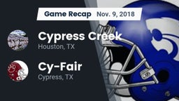 Recap: Cypress Creek  vs. Cy-Fair  2018