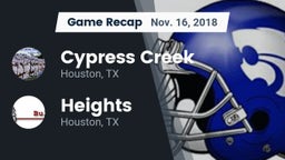 Recap: Cypress Creek  vs. Heights  2018