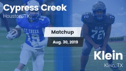 Matchup: Cypress Creek High vs. Klein  2019