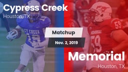 Matchup: Cypress Creek High vs. Memorial  2019